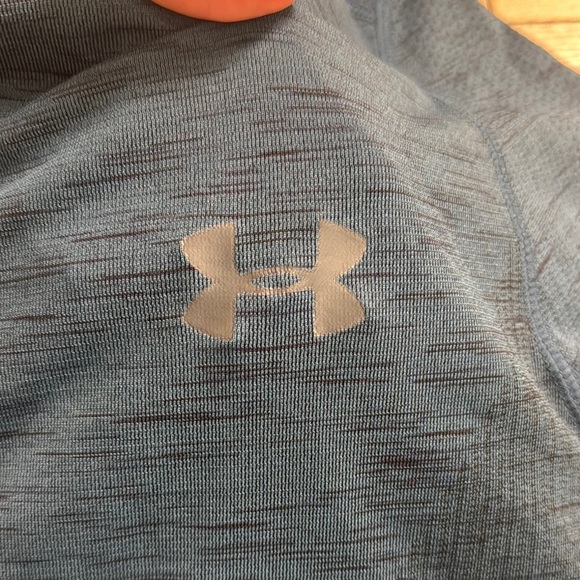 Under Armour Men's Seamless Threadborne Heat Gear Blue short sleeve shirt - Picture 5 of 11